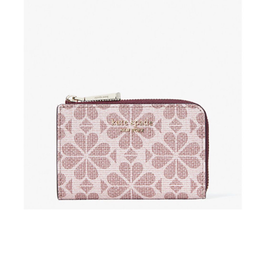 kate spade Pink Floral Zip Card Wallet